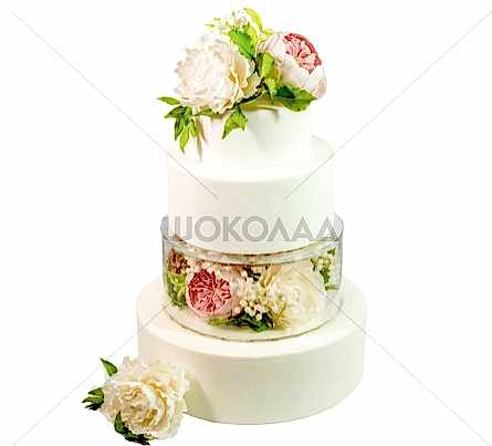 торт Пионы и розы