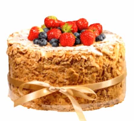 торт Наполеон с вишней