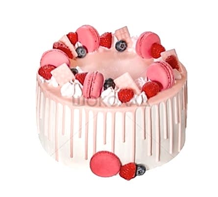 торт Малинка на розовом облаке