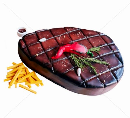 торт 3D Сочный стейк