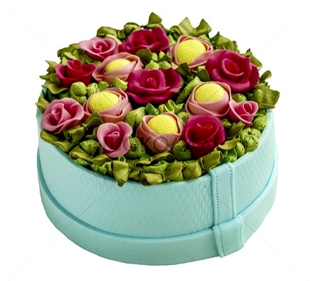 торт Алая корзина цветов