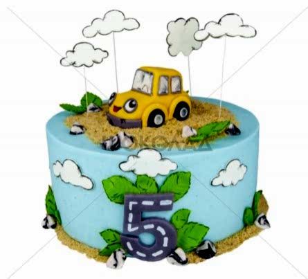 торт Машинка в облаках