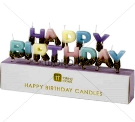 торт Свечи для торта "Happy Birthday пастель"