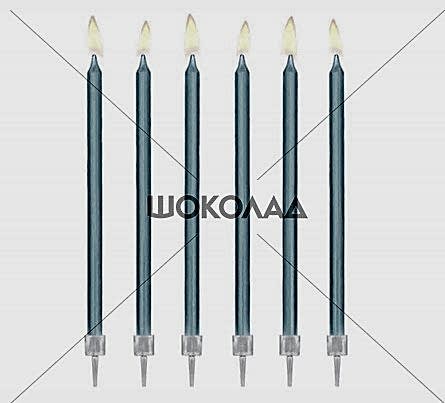торт Свечи для торта "Голубые"