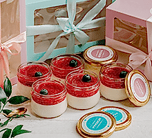 торт Панакота с малиной